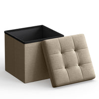 Valora PUFA Organizer portaoggetti in MDF color cammello per camera da letto