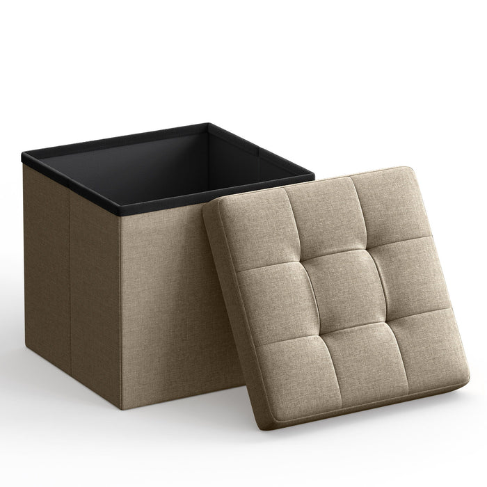 Valora PUFA Organizer portaoggetti in MDF color cammello per camera da letto