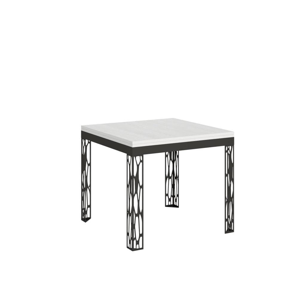 Tavolo Allungabile 90x90-180x78-80 cm Ghibli Libra Bianco Frassino