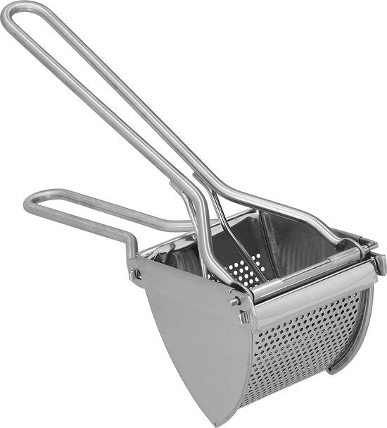 Riciclatore manuale a raccordo a nastro in acciaio inossidabile per purè di patate - per creare un purè cremoso e soffice - accessorio da cucina per ricette di cucina - 11x34in