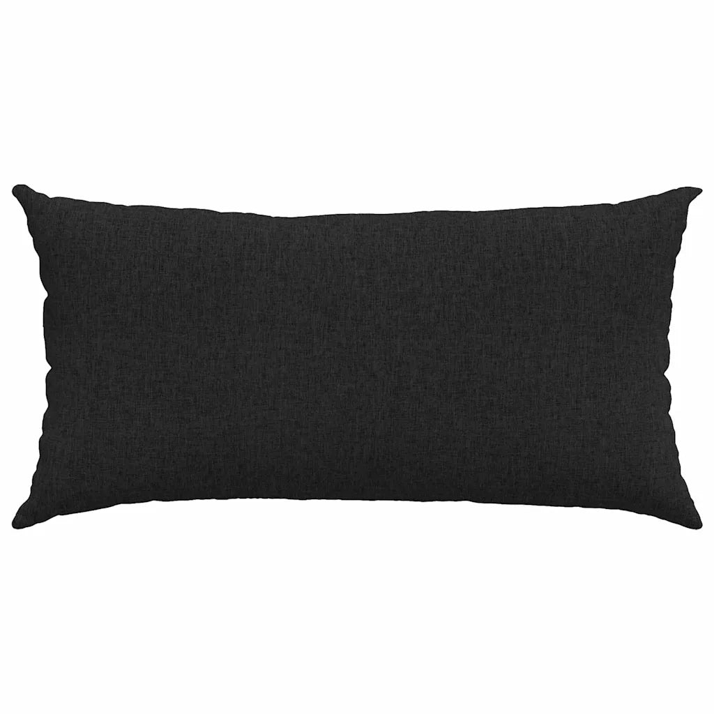Cuscini da Divano 2 pz | Cuscini per sedie Nero 80 x 40 cm Tessuto
