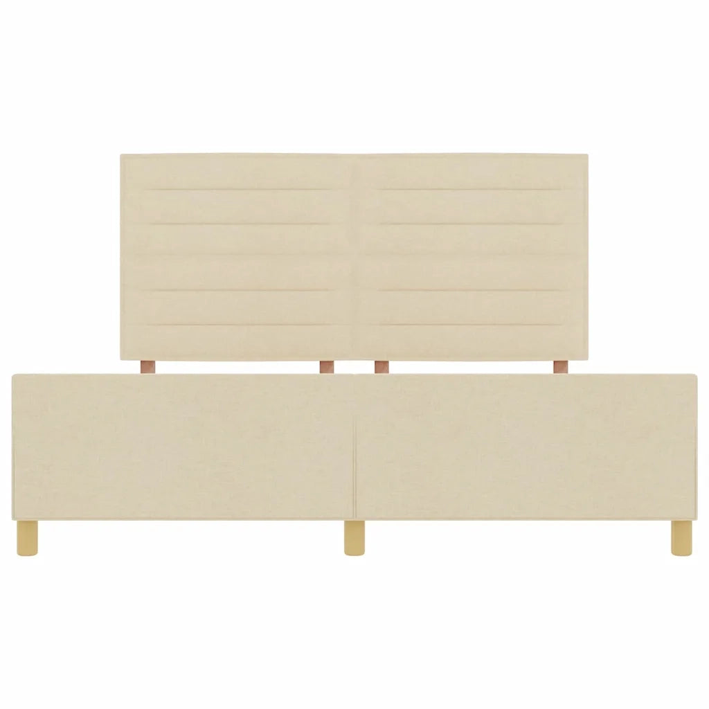 Struttura del letto con testiera Crema 180 x 200 cm Tessuto 3344674