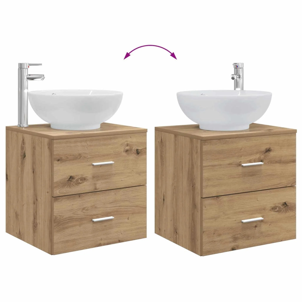 Set di mobili per il bagno 3 pz Rovere Artigianale 3405914
