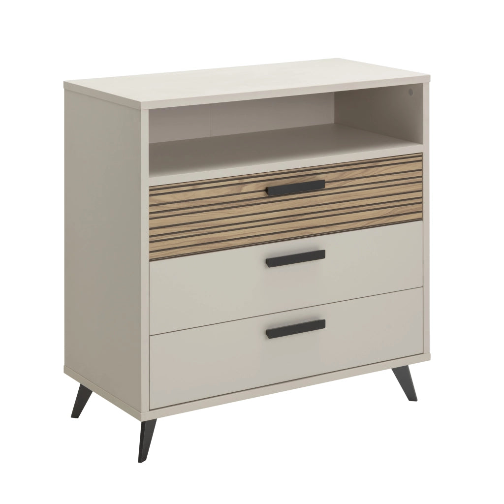 CASSETTIERA BRAVO 92X45XH95CM CASHMERE/RIGATO.