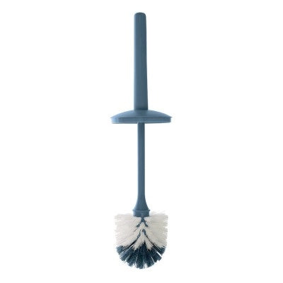 Scopino wc da appoggio blu in plastica con portascopino