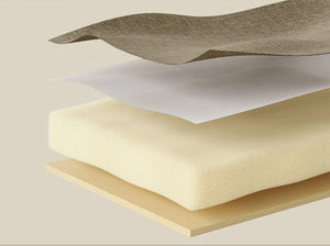 Valora PUFA Organizer portaoggetti in MDF color cammello per camera da letto