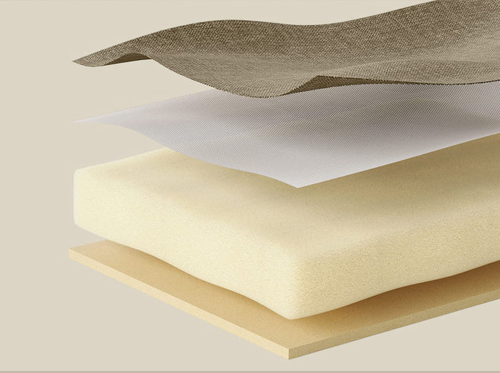 Valora PUFA Organizer portaoggetti in MDF color cammello per camera da letto