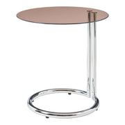 Tavolino laterale in vetro temperato 46 ​​x 45 cm vetro ambra finitura cromata 03_0010977