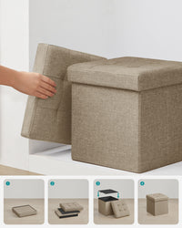 Valora PUFA Organizer portaoggetti in MDF color cammello per camera da letto