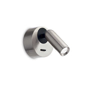 Applique Moderna Bean Round Metallo Cromo Led 3W 3000K Luce Calda