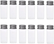 Mini flaconi in vetro 15ml con tappo a vite - 12 pezzi - vetro duraturo - trasparente - impermeabile