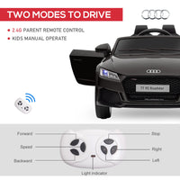 Macchina Elettrica per Bambini 12V con Licenza Audi TT Nero