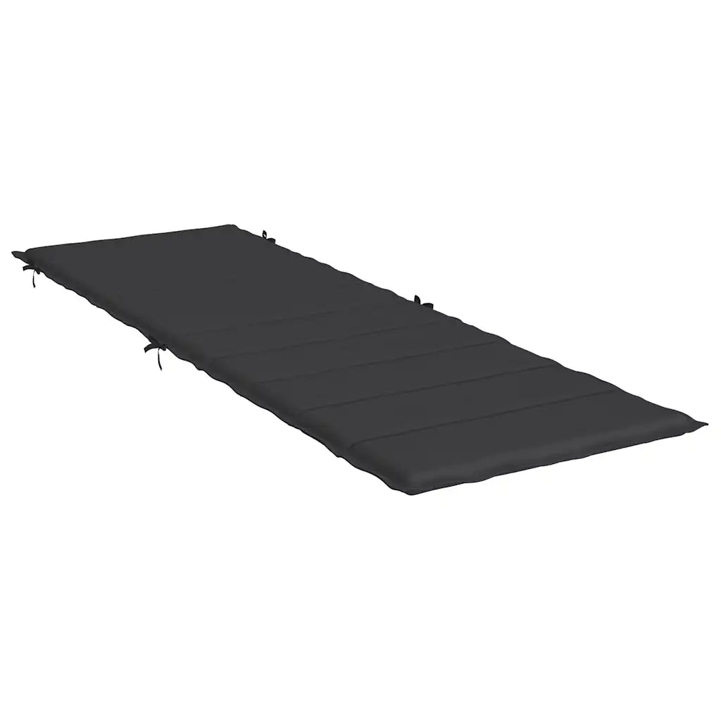 Cuscino per Lettino Nero 186x58x4 cm in Tessuto Oxford 314165