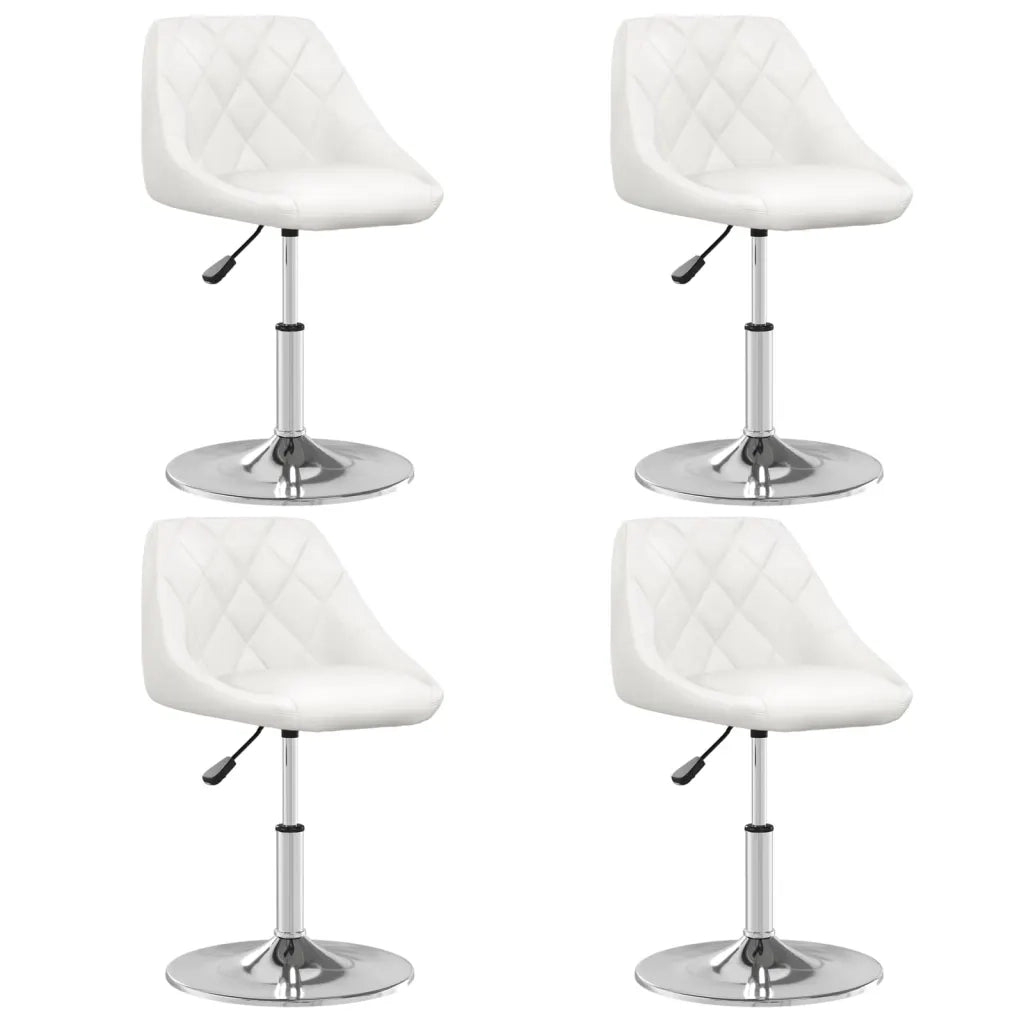 Sedie da Pranzo 4 pz Bianche in Similpelle cod mxl 56272