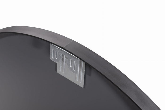 SPECCHIO Valora 50CM con cornice in metallo nero per soggiorno in stile moderno