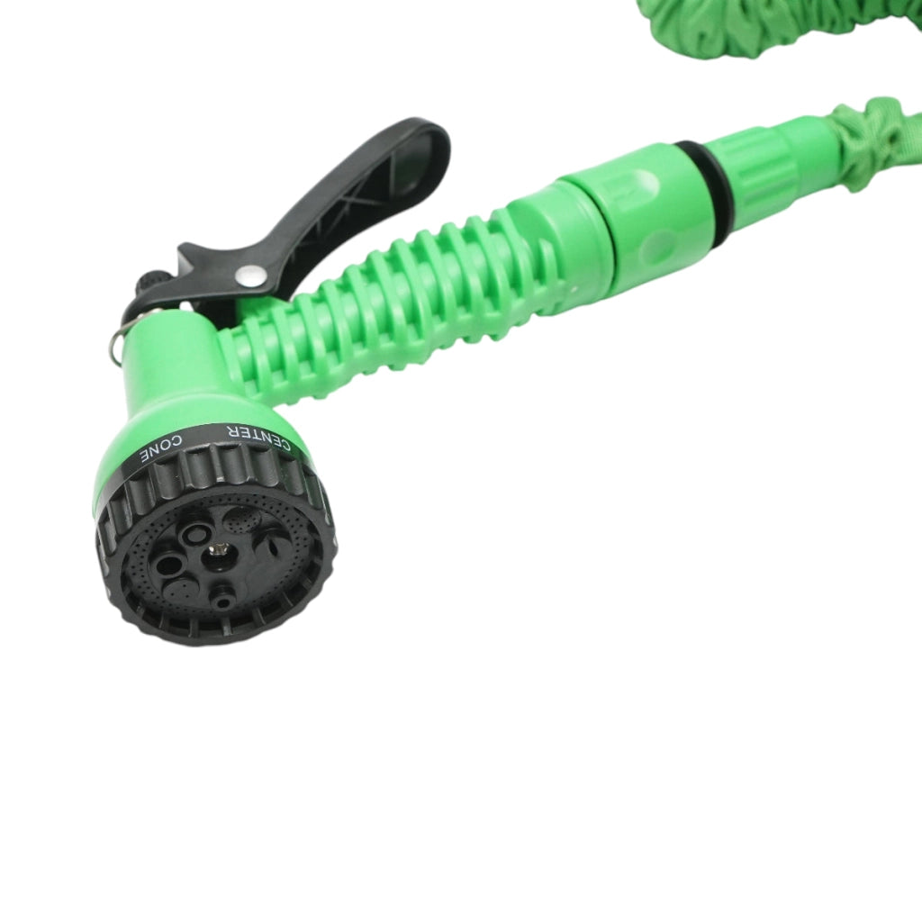 Tubo da giardino estensibile TPE 5-15 m con pistola regolabile a 7 modalità, adattatore 3/4 e raccordo rapido 1/2