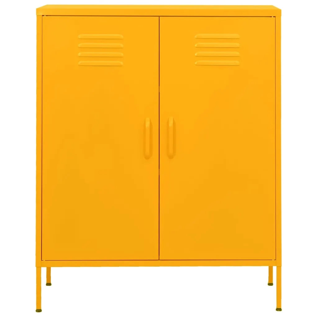 Armadietto Giallo Senape 80x35x101,5 cm in Acciaio cod mxl 52945