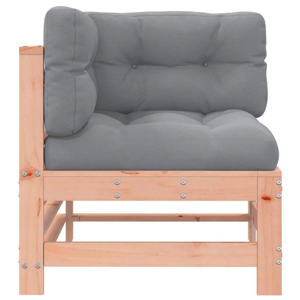 Divano componibile-Divani Angolari con Cuscini 2 pz in Legno Massello di Douglas 777444