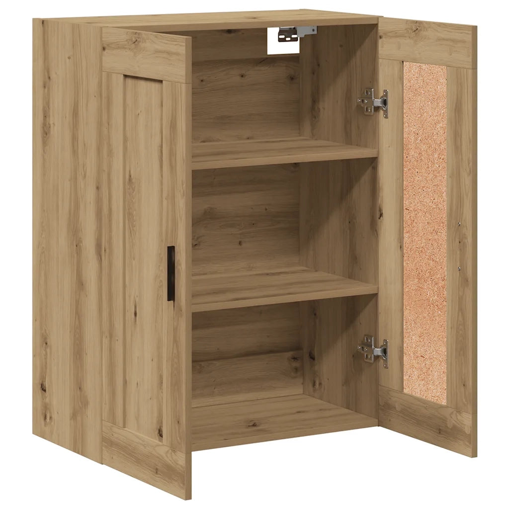 Mobile a Parete Rovere Artigianale 69,5x34x90 cm in Truciolato