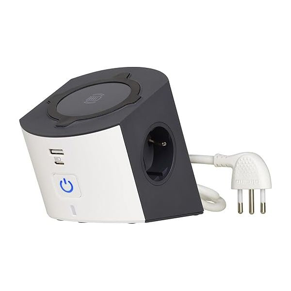 MULTIPRESA CON RICARICA WIRELESS 15W CELLULARE BIANCO BTICINO