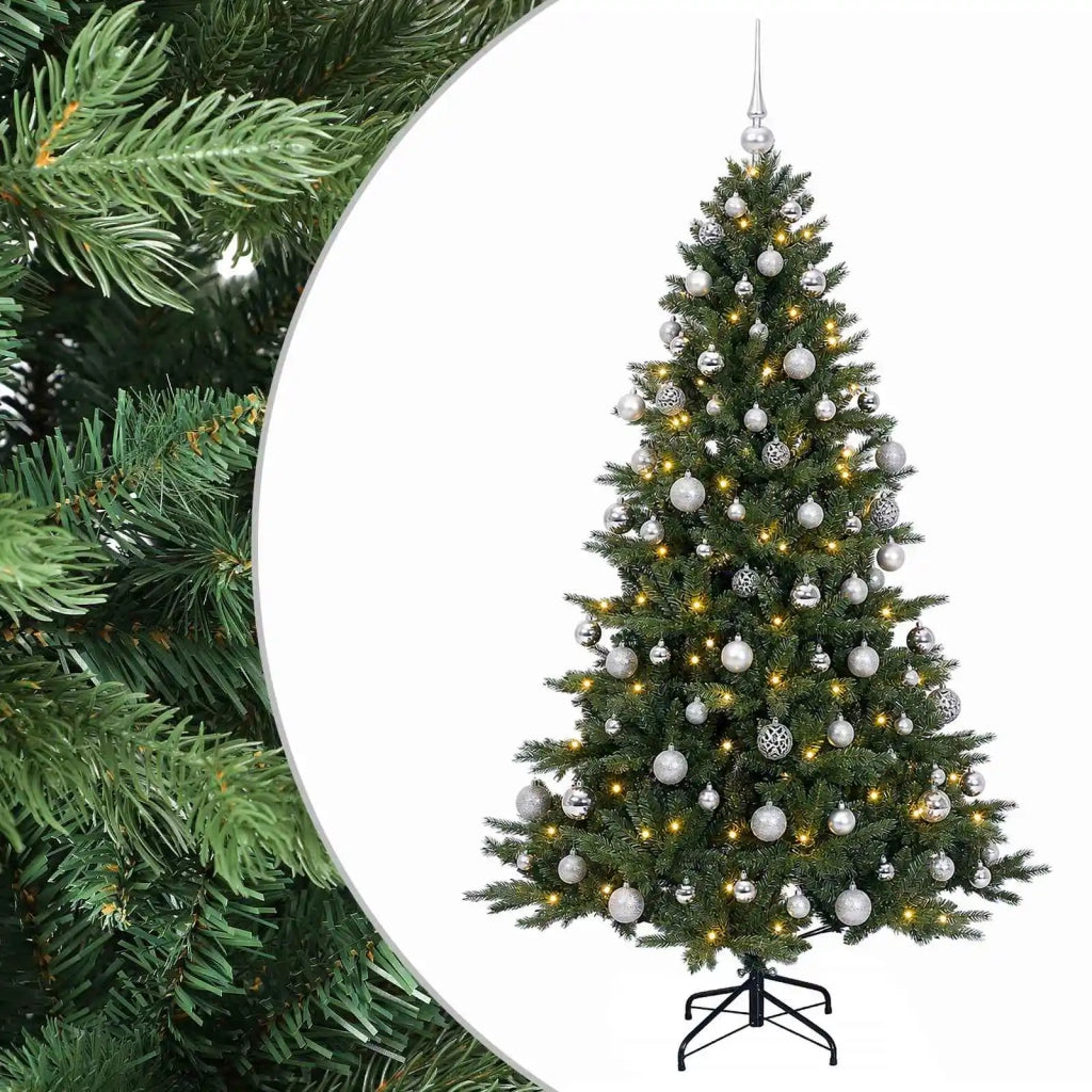 Albero di Natale artificiale con palline 180 cm 300 LED 3466938