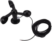 Anemometro - Sensore di Velocità del Vento - Resistente al Tempo e Duraturo - Cavo Acquaplastico da 8 Metri - Ideale per Misurazioni Meteorologiche - Adatto per l'Uso Esterno...