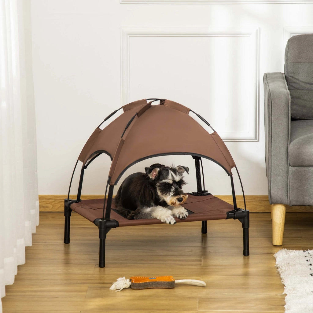 Letto per Cani con Baldacchino ¨C zephmum ¨C Marrone e Nero