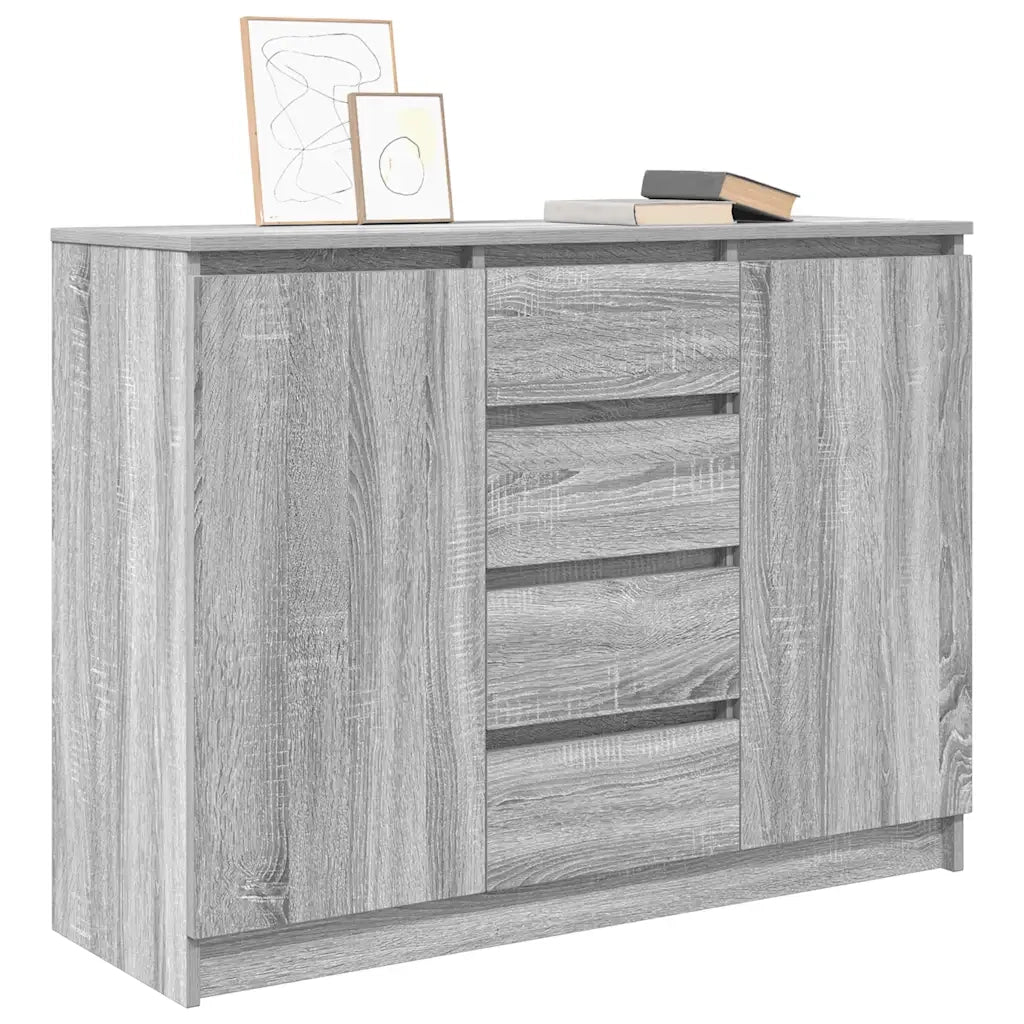 Credenza con Cassetti Grigio Sonoma 100,5x35x76cm in Truciolato 3328449