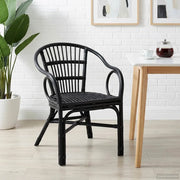 Sedia Impilabile Nero 58 x 60 x 81 cm Rattan
