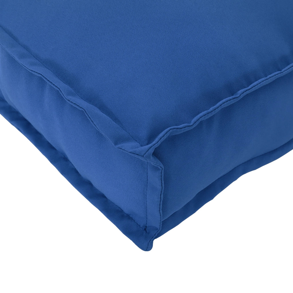 Cuscino per pallet per seduta/schienale Blu Royal 120x50x12 cm in tessuto Oxford
