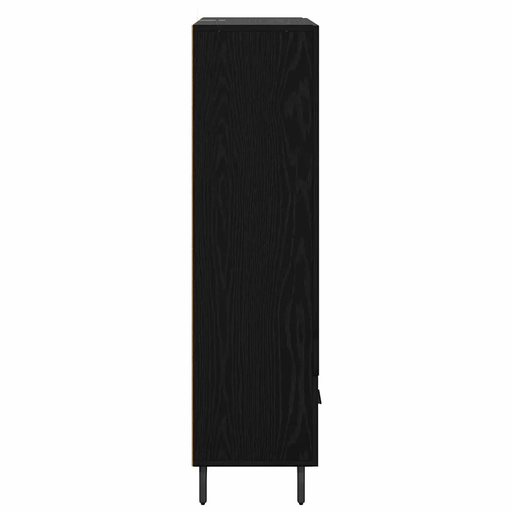 Credenza | Madia | Buffet da pranzo | Armadio da pranzo Rovere Nero 69,5 x 31 x 115 cm Legno multistrato