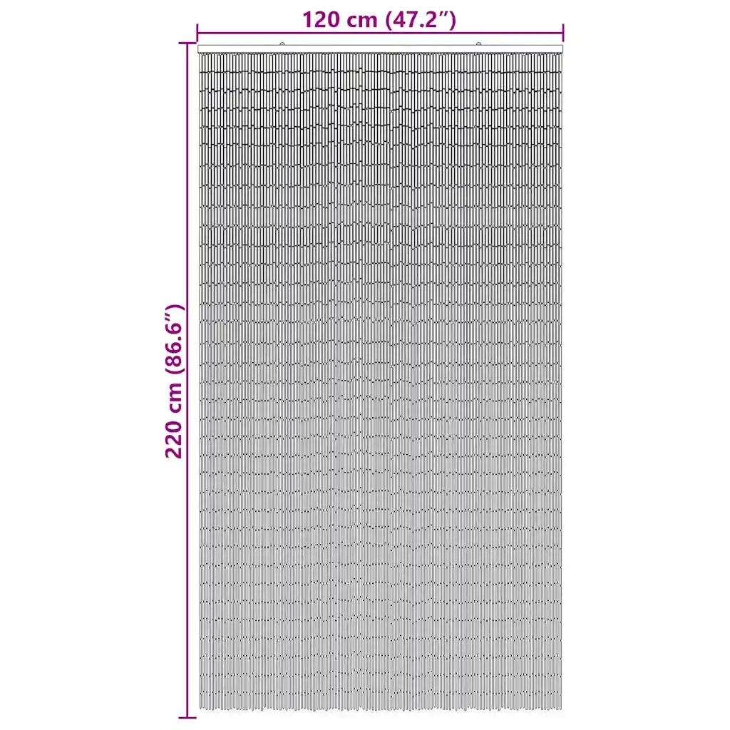Tenda Antimosche per Porte Grigio Scuro 120x220 cm Bamb¨´ CFW5085760