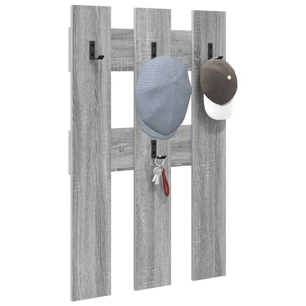 Appendiabiti a muro A parete Grigio Sonoma 65 x 3 x 100 cm 874504