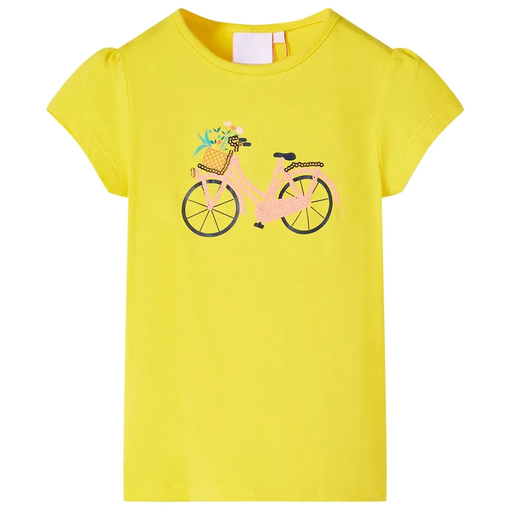 Maglietta da Bambina Gialla 116
