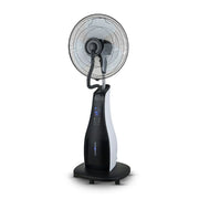 Ventilatore Nebulizzatore LED 80W con 3 Pale da 17" Base Rotonda e Telecomando (Capacità 3.2L)