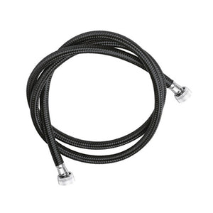 Flessibile per doccia in nylon nero doppia ghiera