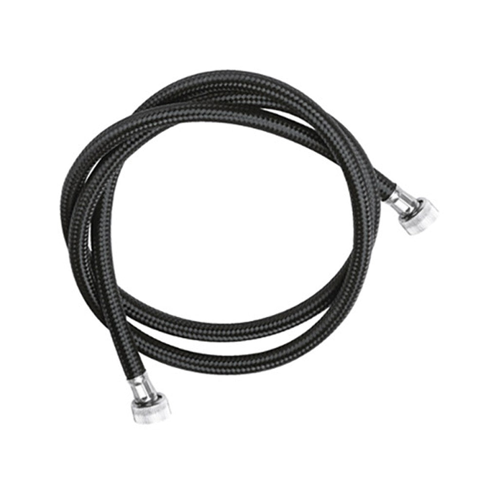 Flessibile per doccia in nylon nero doppia ghiera