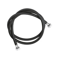 Flessibile per doccia in nylon nero doppia ghiera