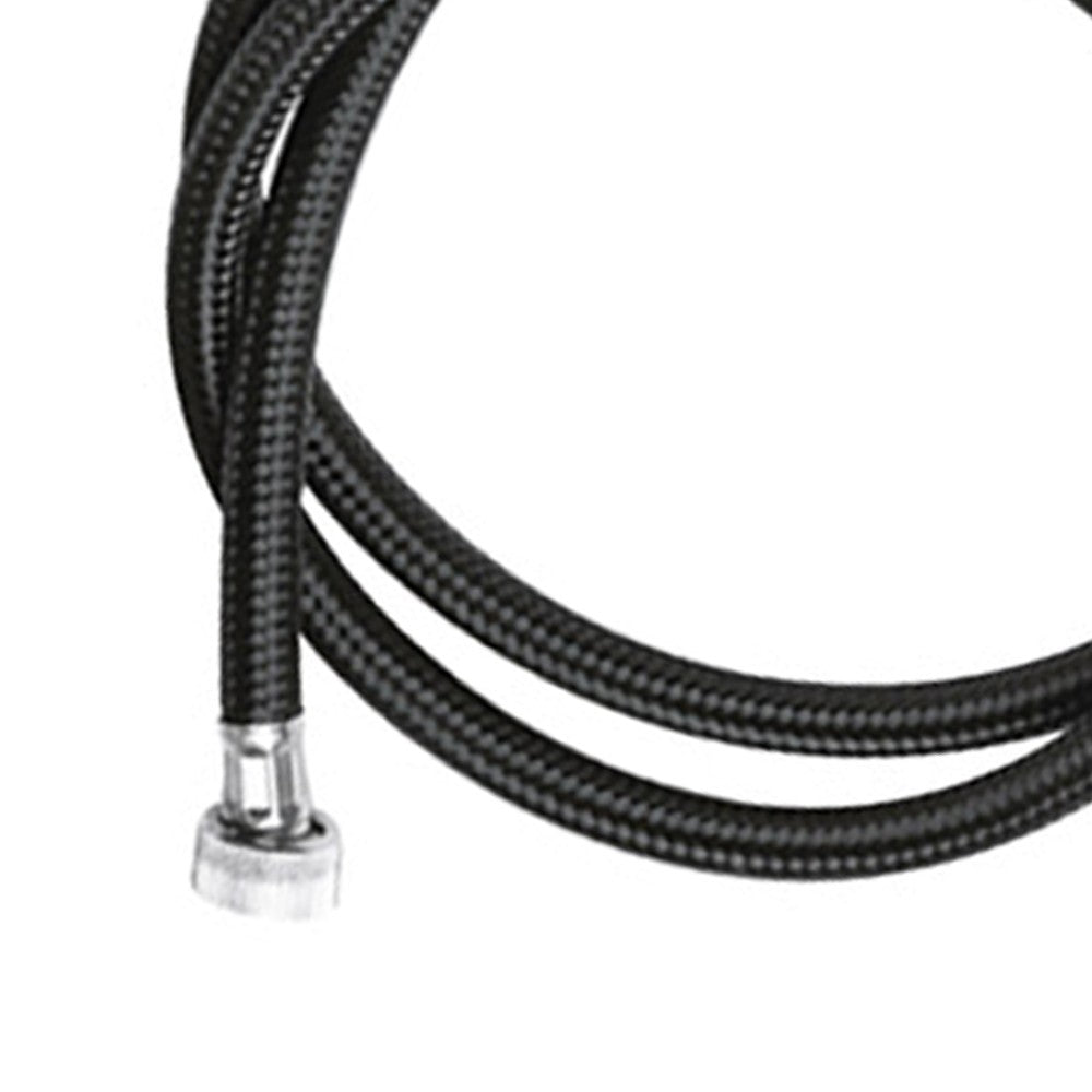 Flessibile per doccia in nylon nero doppia ghiera