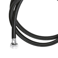 Flessibile per doccia in nylon nero doppia ghiera