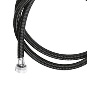Flessibile per doccia in nylon nero doppia ghiera