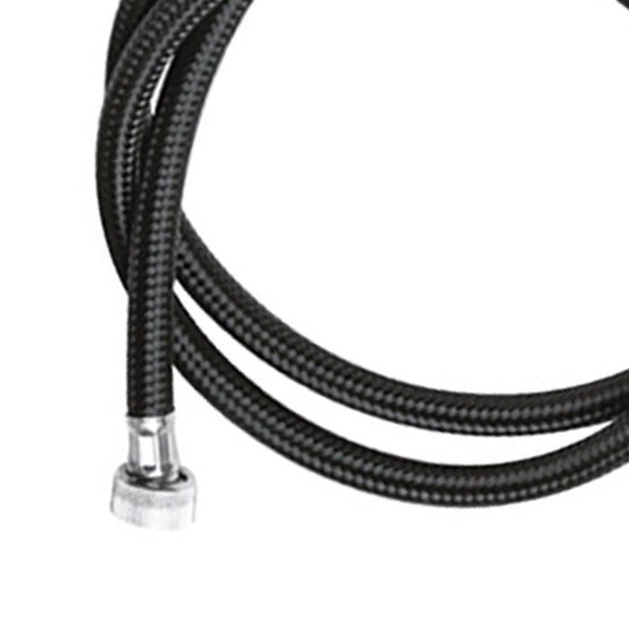 Flessibile per doccia in nylon nero doppia ghiera