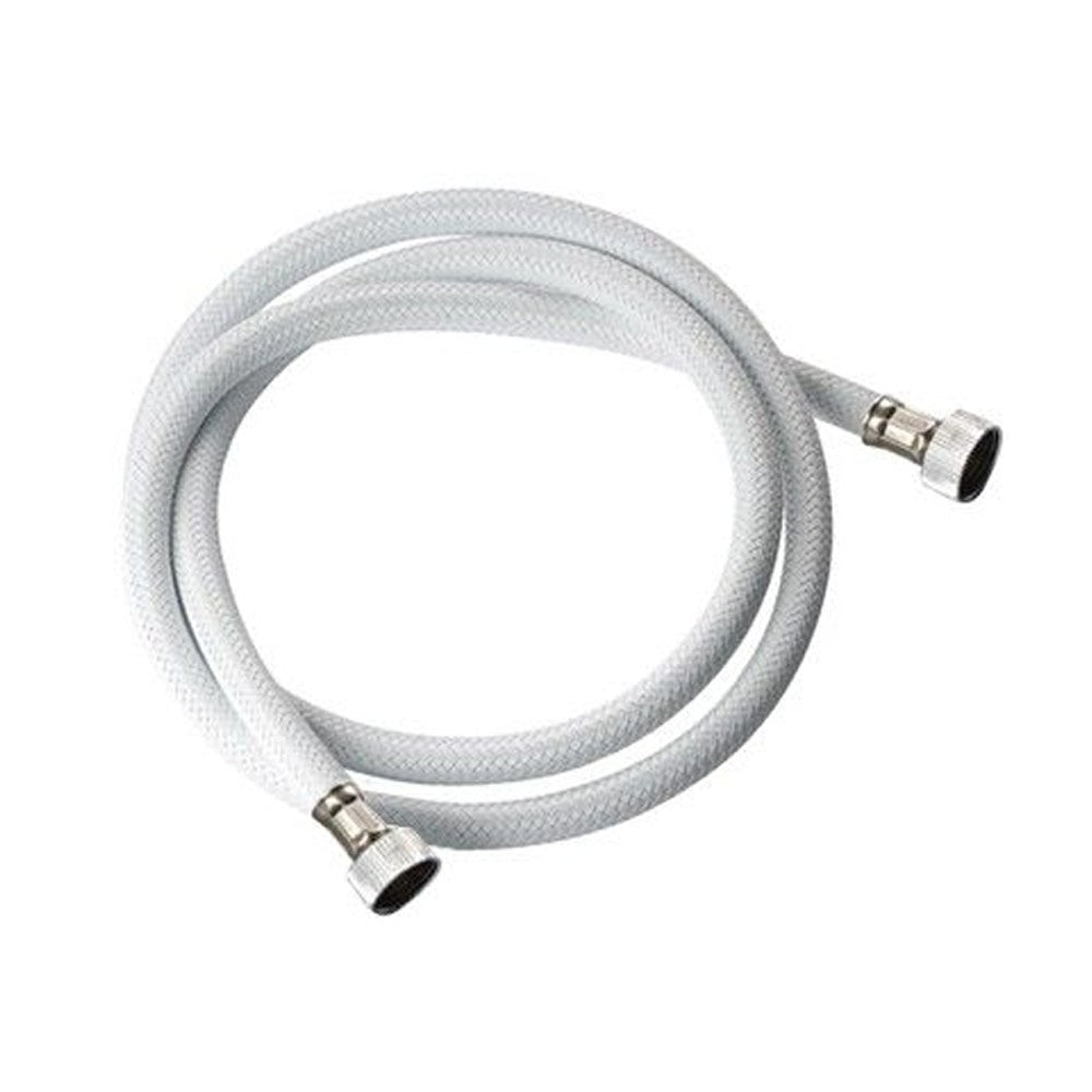 Flessibile per doccia in nylon bianco doppia ghiera