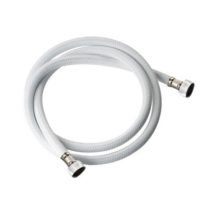 Flessibile per doccia in nylon bianco doppia ghiera
