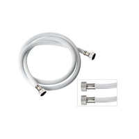 Flessibile per doccia in nylon bianco doppia ghiera