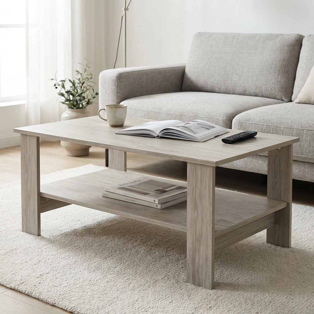 Tavolino da Salotto con ripiano Moderno in Legno Composito 100x40 - JONNY
