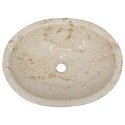 Lavandino da bagno lavabo da appoggio lavabo da WC lavabo da bagno lavabo da interno 53 x 40 cm marmo crema 02_0002815