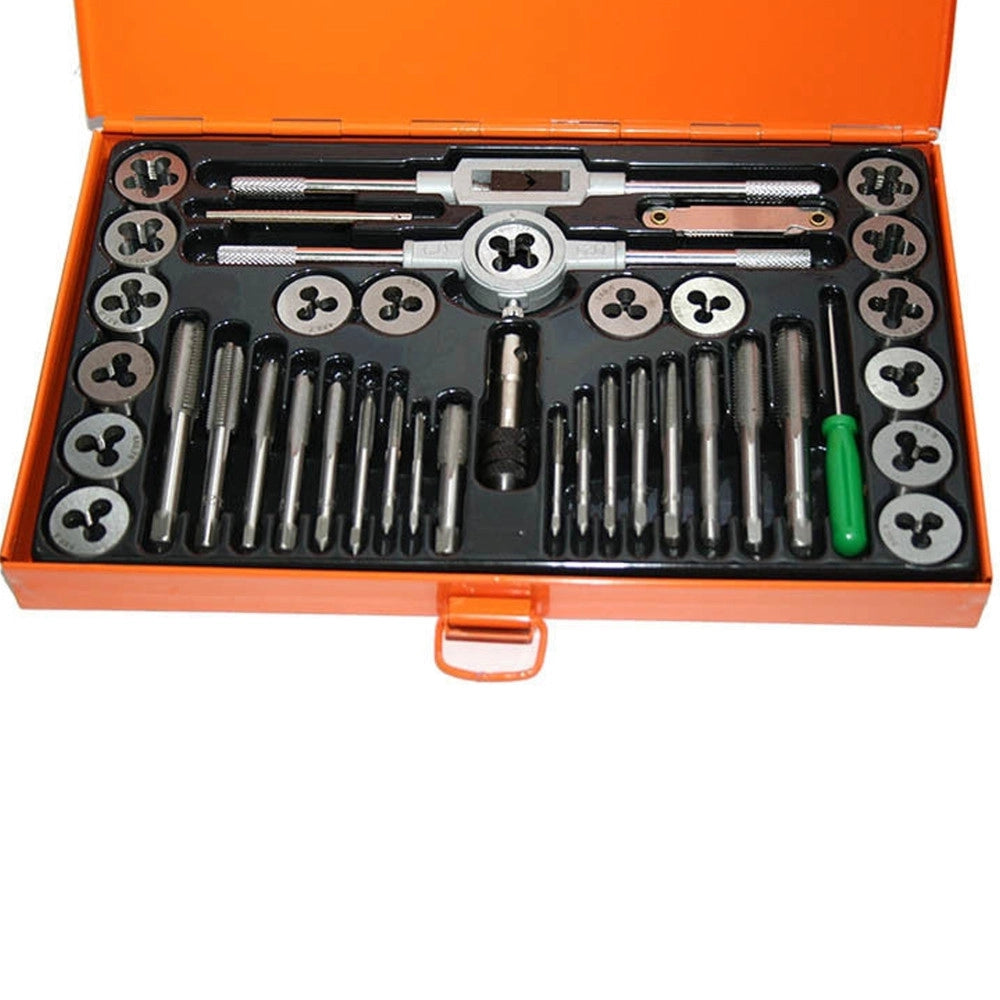 Trade Shop - Filiera 40 Pz Filiere Maschi E Femmine X Filettatura Ferro In Valigetta -