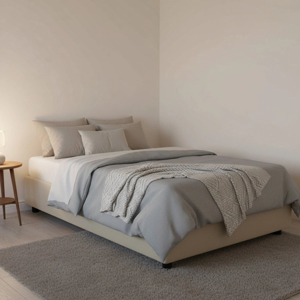 Abici, Letto Piazza e Mezza Materasso Incluso Made in Italy, Beige