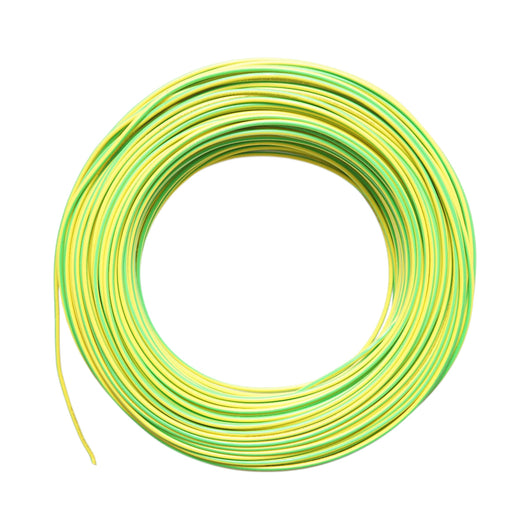 Cavo di messa a terra in rame 1,5 mm giallo-verde MYF H07V-K, isolamento in PVC 450/750 V 100 m/rotolo